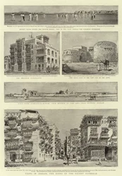 Ansichten in Dschidda, die Szene des jüngsten Ausbruchs